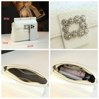 Ostrich Pattern Versatile Crossbody Bag